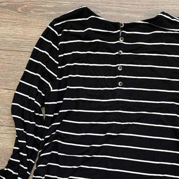 Jessica Simpson Maternity Black White 3/4 Sleeve Shirt Blouse Top Size Large - Picture 7 of 12